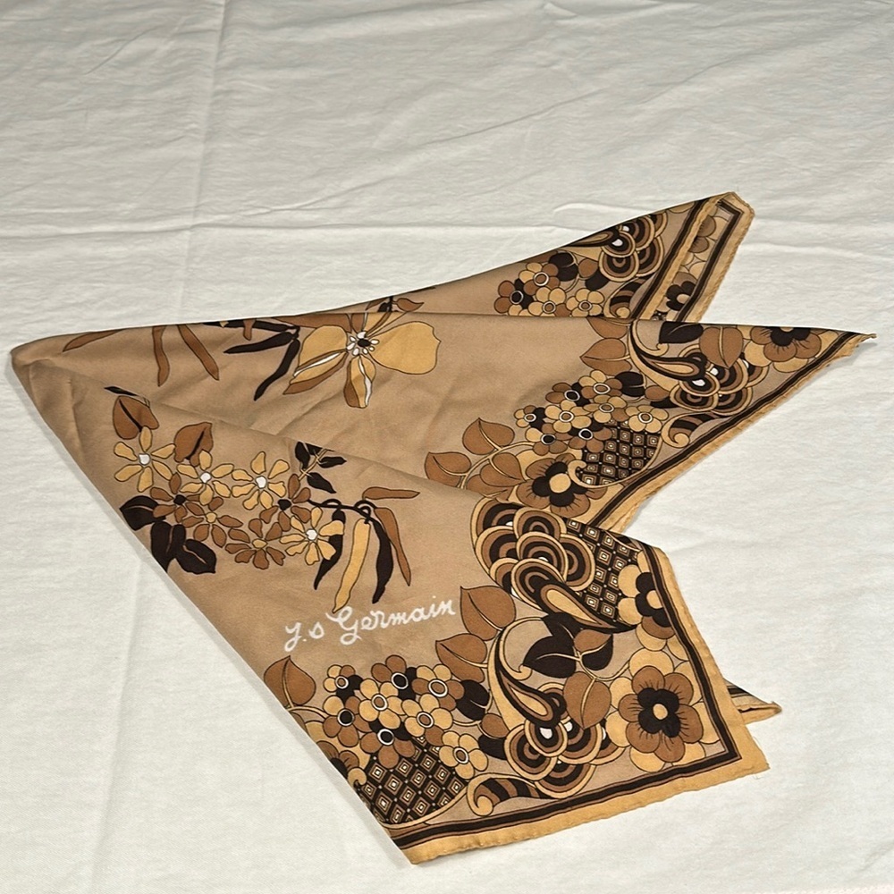 Vintage J.S Germain Floral Scarf